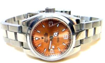Rolex Ladies Pink Face Explorer Watch